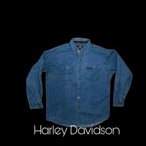 Men’s Harley Davidson Denim Button Down